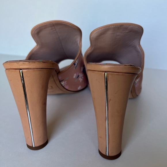 AD & Daughters Jaconi Textile/Leather Floral High Heel Peep Toe Mules Shoes 7.5 - Picture 8 of 15
